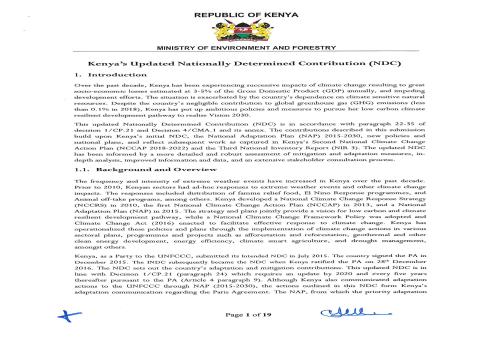 Updated National Determined Contribution (NDC)