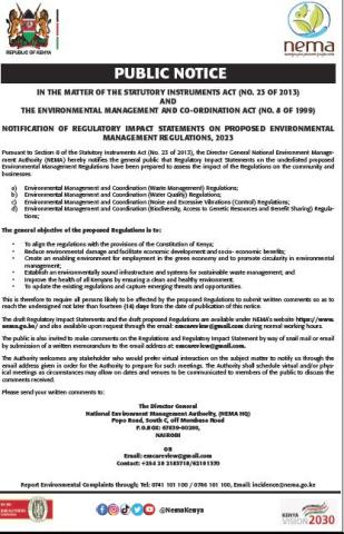 EMCA Regulations Review 2023