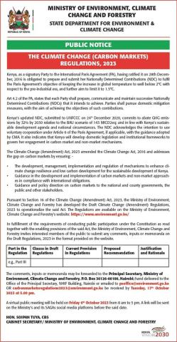 Climate Change (Amendment) Regulations regulation